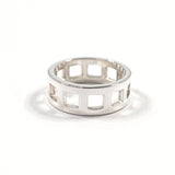 GUCCI Ring open square Silver925 #US 6 Silver unisex Second hand