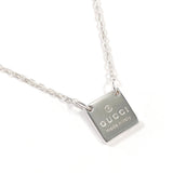 GUCCI Necklace Square with logo Silver925 Silver unisex Second hand