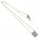GUCCI Necklace Square with logo Silver925 Silver unisex Second hand