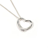 TIFFANY&Co. Necklace Open heart Elsa Peretti Silver925 Silver Women Second hand