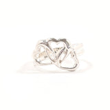 TIFFANY&Co. Ring Triple heart Silver925 #US 4 1/2 Silver Women Second hand