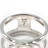 GUCCI Ring Interlocking G Wide ring Silver925 #US 4 Silver Women Second hand