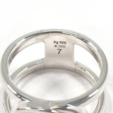 GUCCI Ring Interlocking G Wide ring Silver925 #US 4 Silver Women Second hand