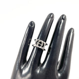 GUCCI Ring Interlocking G Wide ring Silver925 #US 4 Silver Women Second hand