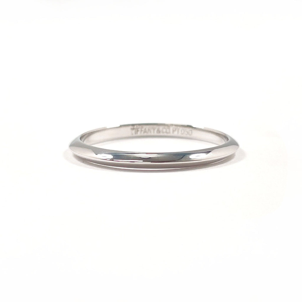 TIFFANY&Co. Ring Knife edge Pt950Platinum #US 8 1/4 Silver mens