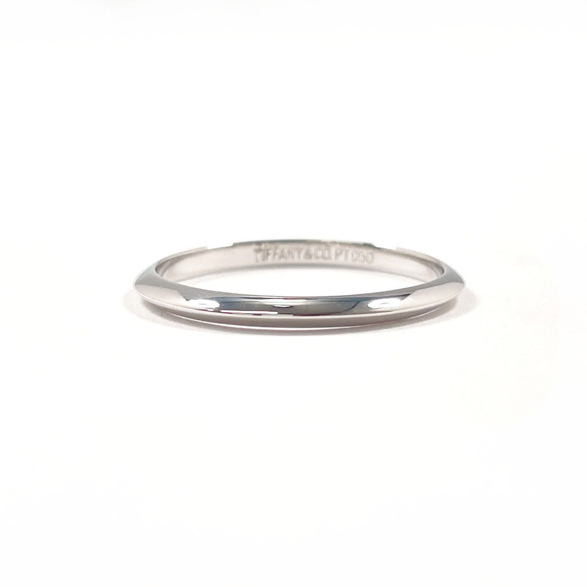TIFFANY&Co. Ring Knife edge Pt950Platinum #US 8 1/4 Silver mens