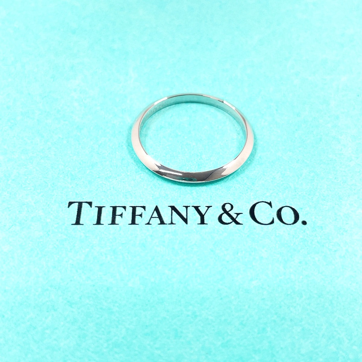 TIFFANY&Co. Ring Knife edge Pt950Platinum #US 8 1/4 Silver mens