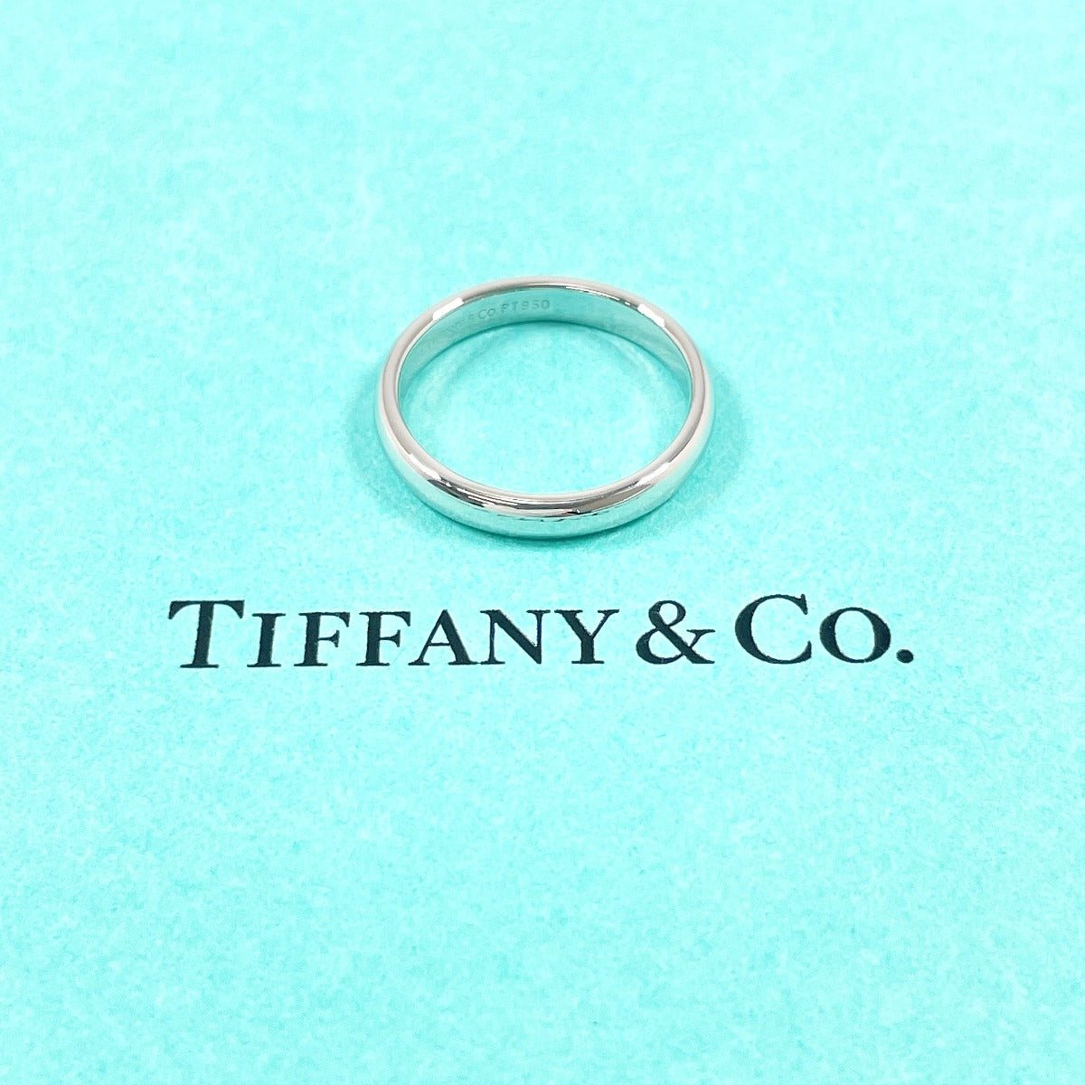 TIFFANY&Co. Ring Wedding band ring Forever Pt950Platinum #US 5 1/4