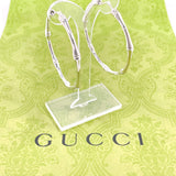 GUCCI earring Bamboo hoop Silver925 Silver Women Second hand