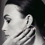 GUCCI earring Bamboo hoop Silver925 Silver Women Second hand