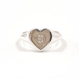 GUCCI Ring 645544 J8410 1184 Heart Interlocking G Silver925/enamel #US 6 1/2 Silver Women Second hand