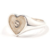GUCCI Ring 645544 J8410 1184 Heart Interlocking G Silver925/enamel #US 6 1/2 Silver Women Second hand