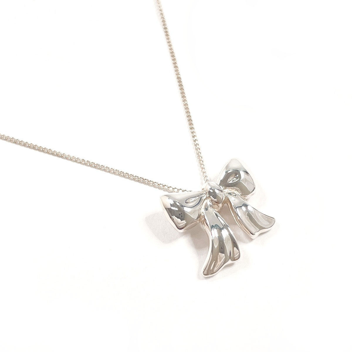 TIFFANY&Co. Necklace ribbon Silver925 Silver Women Second hand 