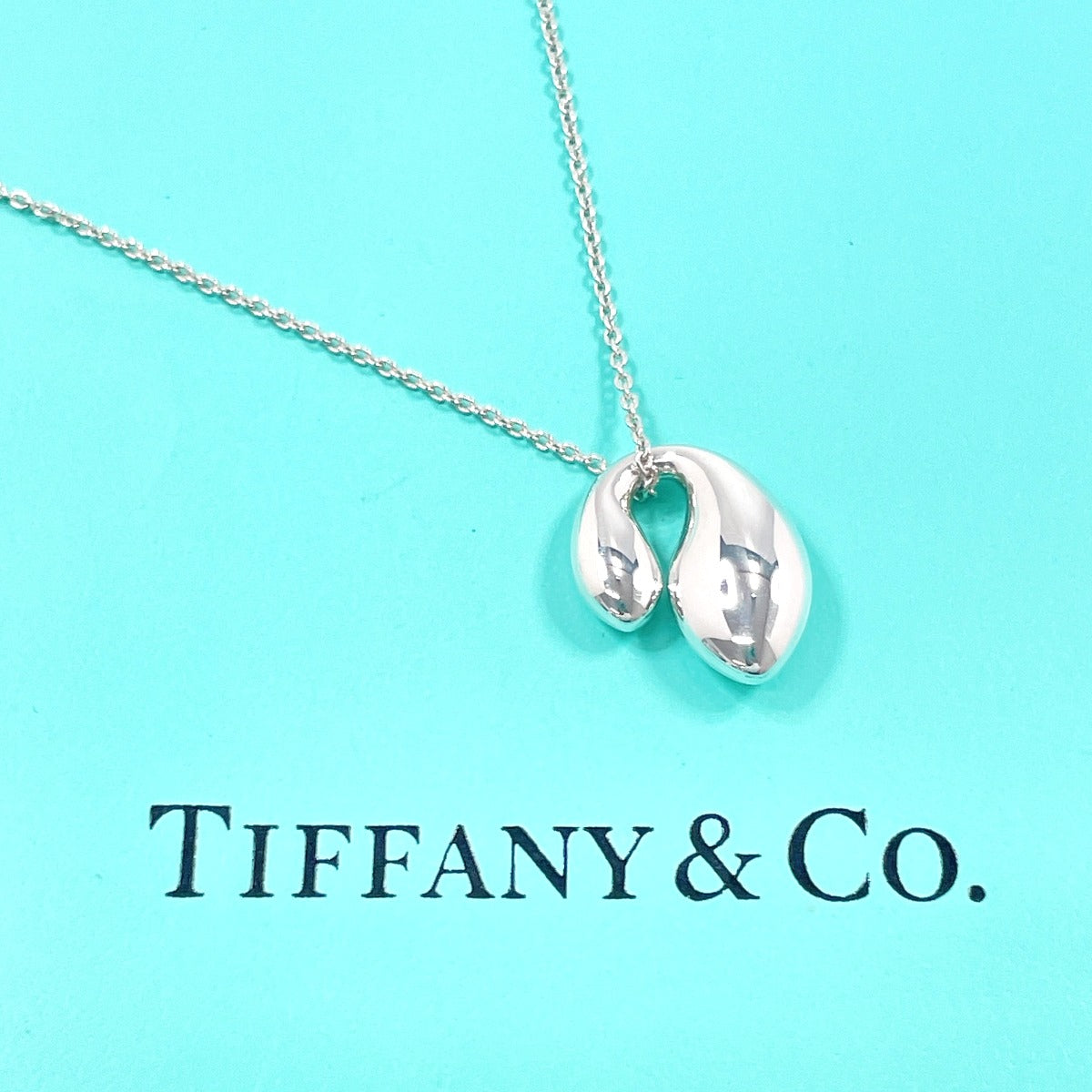 Tiffany & Co. シルバー カーブネックレス TIFFANY&Co. Necklace Double teardrop Elsa Peretti Silver925 Silver