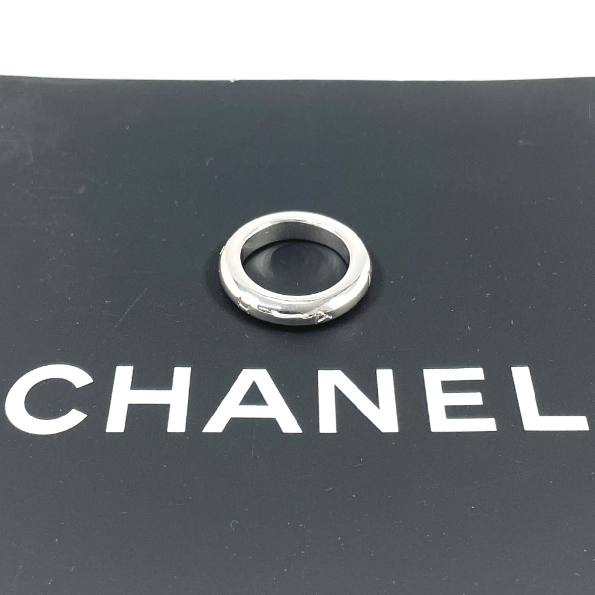 CHANEL Ring Logo vintage Silver925 #US 6 1/4 Silver Women Second CHANEL Ring Logo vintage Silver925 #US 6 1/4 Silver Women Second
