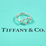 TIFFANY&Co. Ring Open heart Elsa Peretti Silver925 #US 4 3/4 Silver Women Second hand