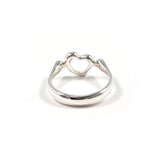 TIFFANY&Co. Ring Open heart Elsa Peretti Silver925 #US 4 3/4 Silver Women Second hand