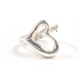 TIFFANY&Co. Ring Open heart Elsa Peretti Silver925 #US 4 3/4 Silver Women Second hand