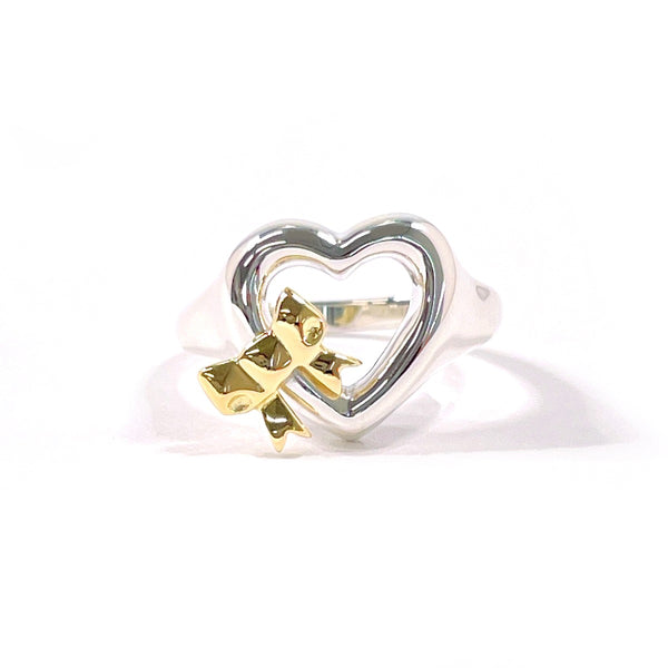 TIFFANY&Co. Ring Heart ribbon Silver925/K18 yellow gold #US 5