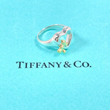 TIFFANY&Co. Ring Heart ribbon Silver925/K18 yellow gold #US 5 Silver Silver Women Second hand