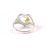 TIFFANY&Co. Ring Heart ribbon Silver925/K18 yellow gold #US 5 Silver Silver Women Second hand