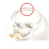 TIFFANY&Co. Ring Heart ribbon Silver925/K18 yellow gold #US 5 Silver Silver Women Second hand