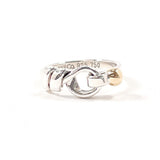 TIFFANY&Co. Ring Hook & Eye Silver925/K18 yellow gold #US 4 3/4 Silver Silver Women Second hand