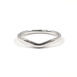 TIFFANY&Co. Ring Curved bundling Elsa Peretti Pt950Platinum #US 7 3/4 Silver mens Second hand