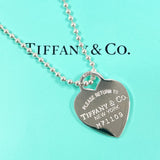 TIFFANY&Co. Necklace Heart tag Return to Silver925 Silver Women Second hand