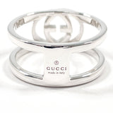 GUCCI Ring Interlocking G Wide ring Silver925 #US 7 Silver mens Second hand
