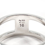 GUCCI Ring Interlocking G Wide ring Silver925 #US 7 Silver mens Second hand