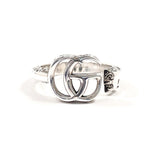 GUCCI Ring 627760 J8400 0701 Double G key motif ring Silver925 #US 7 1/2 Silver mens Second hand