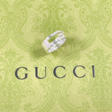 GUCCI Ring Branded Cutout G Silver925 #US 8 1/2 Silver mens Second hand