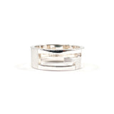 GUCCI Ring Branded Cutout G Silver925 #US 8 Silver mens Second hand