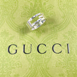 GUCCI Ring Branded Cutout G Silver925 #US 8 Silver mens Second hand
