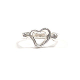 TIFFANY&Co. Ring Open heart Elsa Peretti Silver925 #US 5 Silver Women Second hand