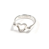 TIFFANY&Co. Ring Open heart Elsa Peretti Silver925 #US 5 Silver Women Second hand