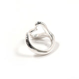 TIFFANY&Co. Ring Open heart Elsa Peretti Silver925 #US 5 1/2 Silver Women Second hand