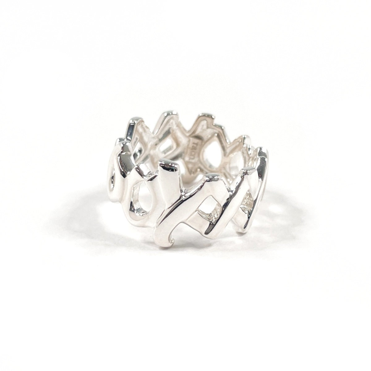 TIFFANY&Co. Ring Love & kiss Paloma Picasso Silver925 #US 4 3/4