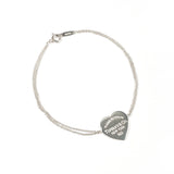 TIFFANY&Co. bracelet Return to heart tag Double Chain Silver925 Silver Women Second hand