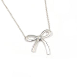 TIFFANY&Co. Necklace Bow ribbon Silver925 Silver Women Second hand