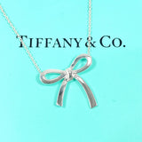 TIFFANY&Co. Necklace Bow ribbon Silver925 Silver Women Second hand