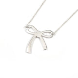 TIFFANY&Co. Necklace Bow ribbon Silver925 Silver Women Second hand