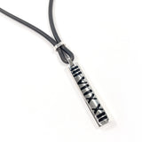TIFFANY&Co. Necklace Atlas bar Silver925/rubber Silver unisex Second hand