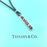 TIFFANY&Co. Necklace Atlas bar Silver925/rubber Silver unisex Second hand