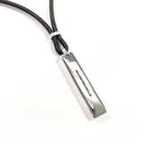 TIFFANY&Co. Necklace Atlas bar Silver925/rubber Silver unisex Second hand