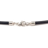 TIFFANY&Co. Necklace Atlas bar Silver925/rubber Silver unisex Second hand