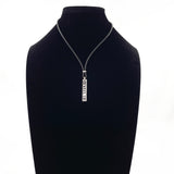 TIFFANY&Co. Necklace Atlas bar Silver925/rubber Silver unisex Second hand
