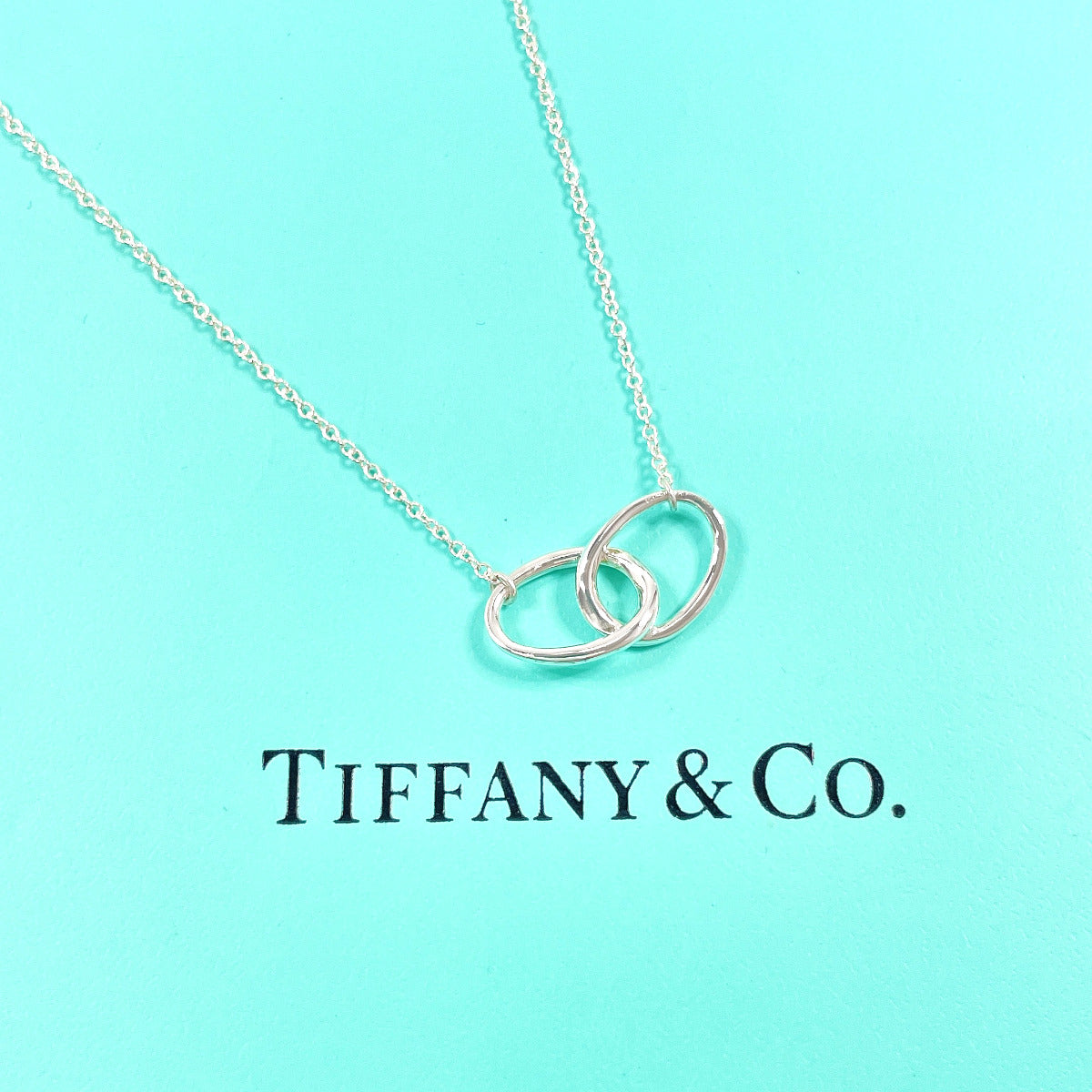 TIFFANY&Co. Necklace Double loop Elsa Peretti Silver925 Silver