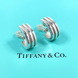 TIFFANY&Co. Earring Grooved Double line Silver925 Silver Women Second hand